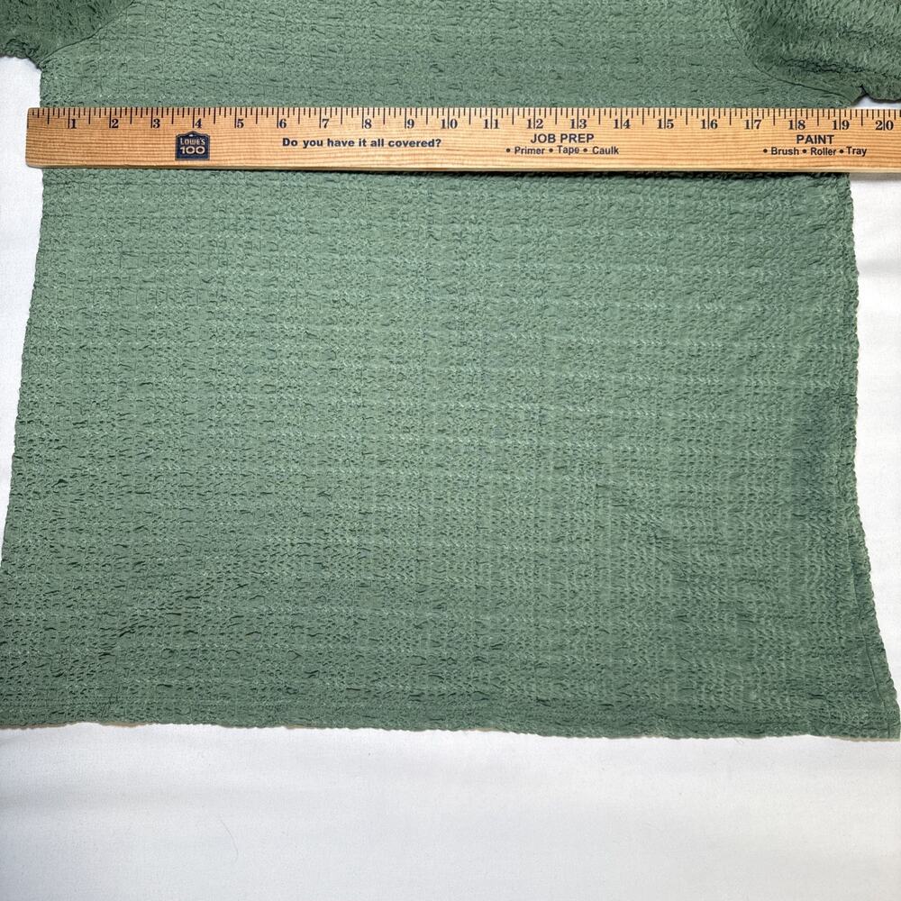 Chicos 2 Long Sleeve Round Neck Textured Stretch Green Blouse Womens Size L EUC - Picture 4 of 10